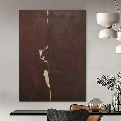 Dark Brown Line Abstract Art for Rustic Home Office & Art Gallery DLZ1156