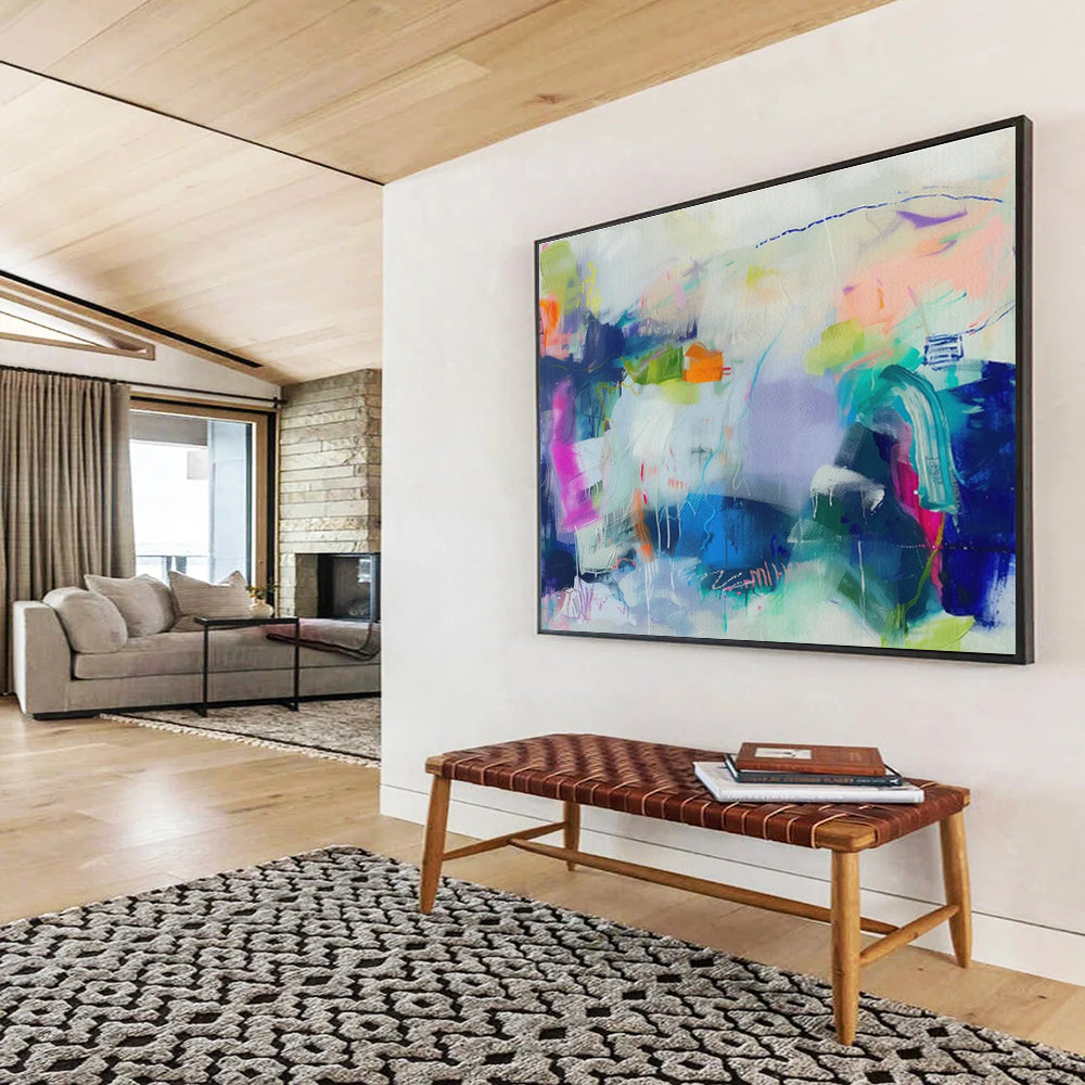 Fantasy Color Abstract Composition Art for Bohemian Den DLZ2879