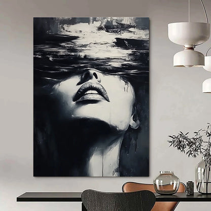 Submerged Woman’s Face Art for Contemporary Art Gallery & Thought - Provoking Therapy Office STSC1385