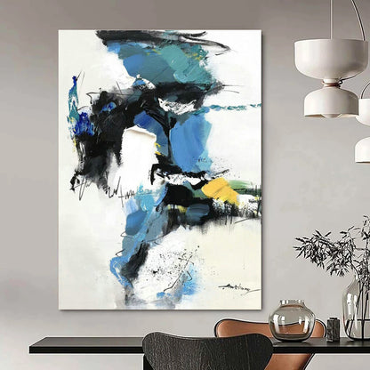 Blue - Green Abstract Art for Creative Studio & Trendy Café DLZ0791