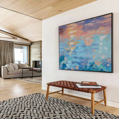 Colorful Coastal Abstract Art for Beachfront Vacation Rental DLZ3046