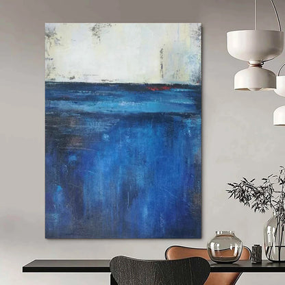 Coastal Abstract Horizon Art for Beach House Dining Room & Seaside Art Gallery DLZ2267