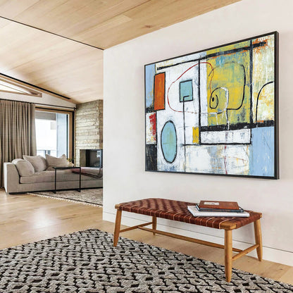 Abstract Geometric Composition Art for Creative Studio & Modern Office Lounge SC194