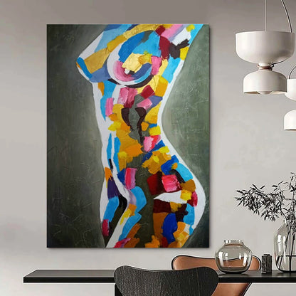 Colorful Abstract Torso Art for Body - Positive Studio & Art - Forward Home Gym DLZ2109