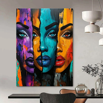 Colorful Face Segments for Modern Art Gallery & Bold Living Room STSC1220