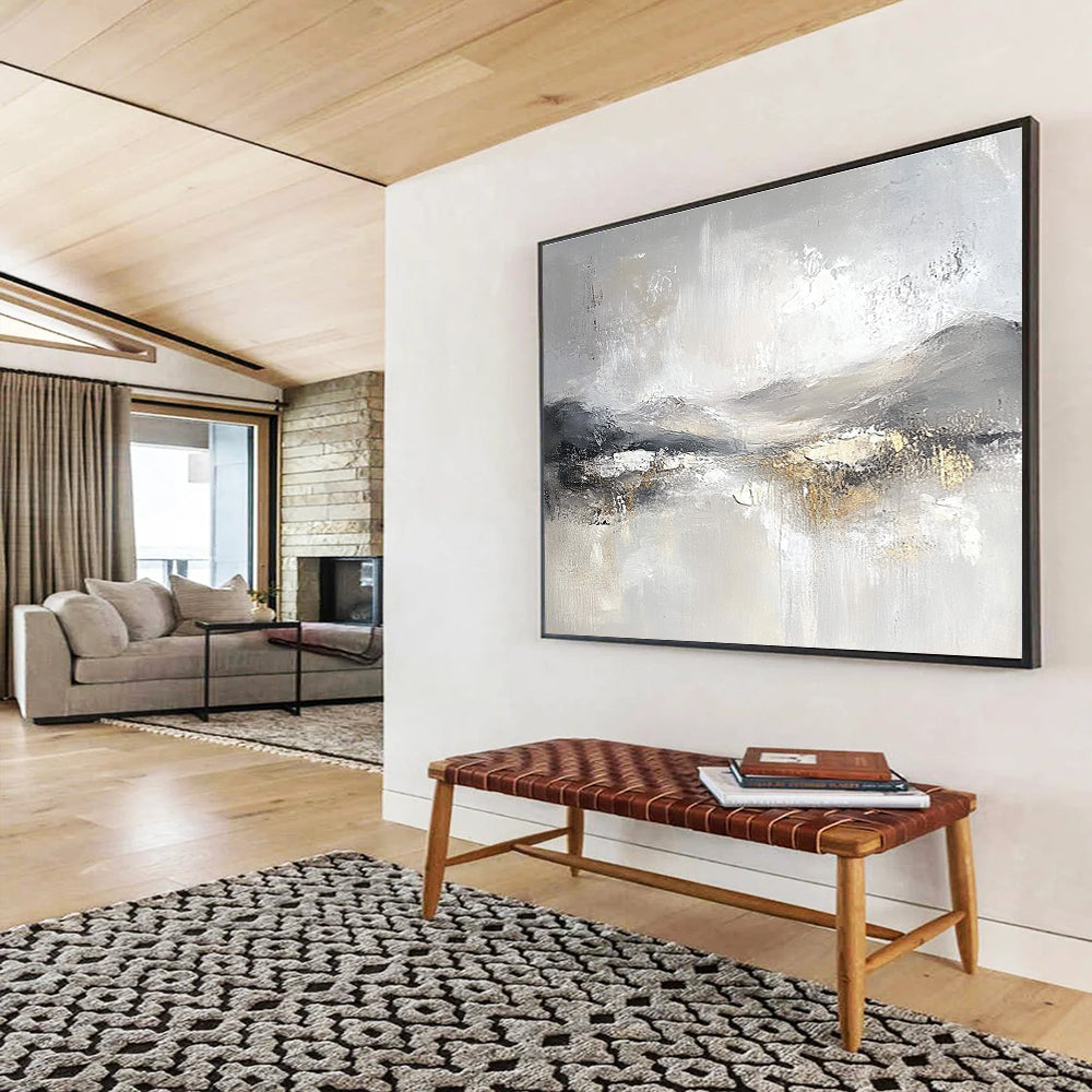 Gray Tonal Landscape Art for Industrial - Chic Café & Monochrome Art Gallery SC083