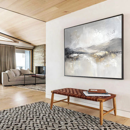 Gray Tonal Landscape Art for Industrial - Chic Café & Monochrome Art Gallery SC083