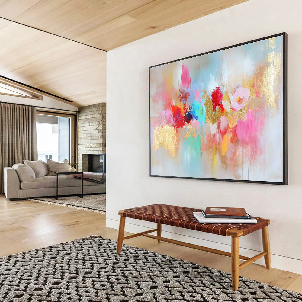 Floral - Inspired Abstract Art for Boutique Hotel Suite & Feminine - Style Café SC264