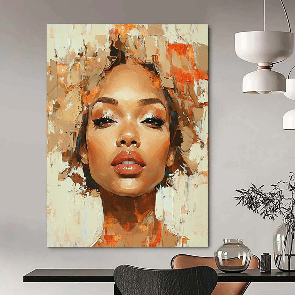 Portrait with Textured Background for Modern Bedroom & Art - Centric Boutique STSC862