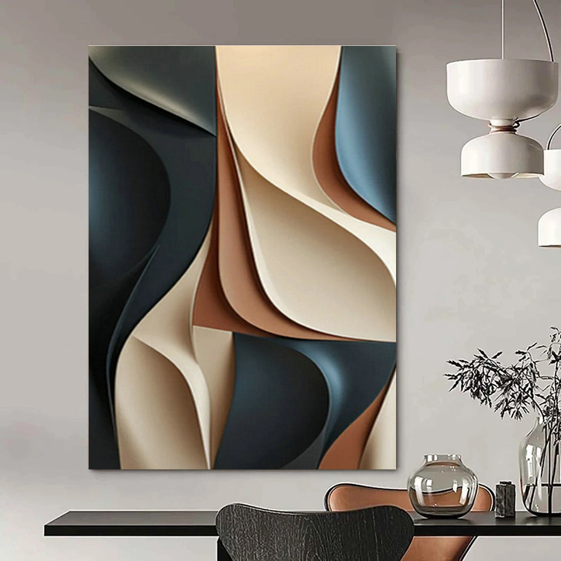 Morandi - Toned Layered Art for Minimalist Home Office & Boutique Hotel Lobby DLZ1030