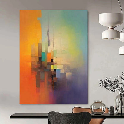 Colorful City Abstract Painting for Office & Living Room DLZ0363
