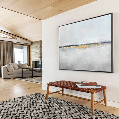 Gold - Foil Watercolor Abstract Art for Luxury Hotel Lobby Walls DLZ2603