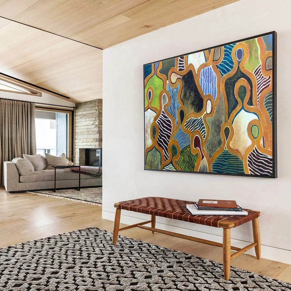 Abstract Figure - Patterned Art for Cultural - Themed Community Centers DLZ3100