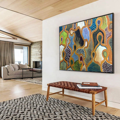 Abstract Figure - Patterned Art for Cultural - Themed Community Centers DLZ3100