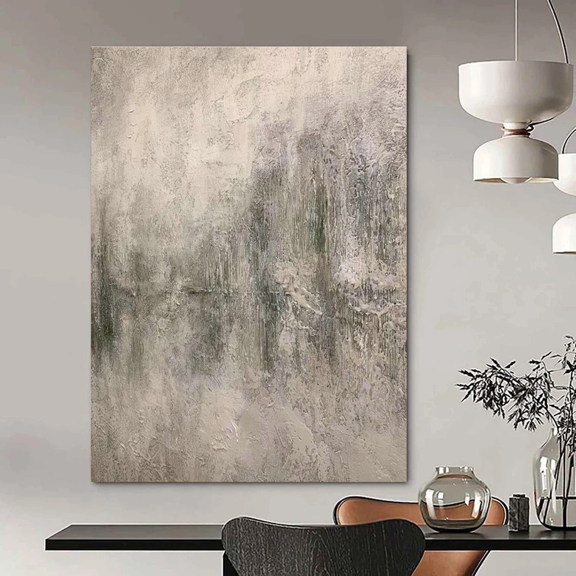 Light Gray Texture Art for Minimalist Home Office Backdrops DLZ0192