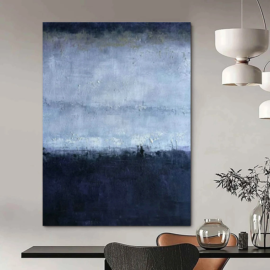Blue - Purple Abstract Art for Spa & Meditation Room DLZ1785