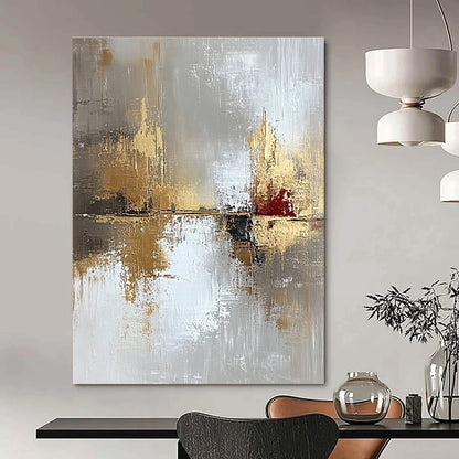 Grey and Gold River Abstract for Luxury Spa Lounge & Sophisticated Home Library STSC402
