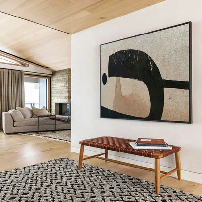 Black - Brown Abstract Art for Minimalist Home Offices DLZ2523