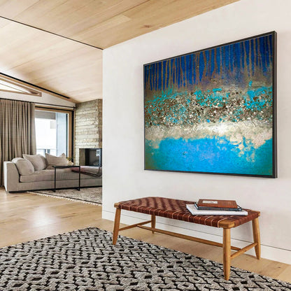 Blue - Brown Tree - Shadow Abstract Art for Cozy Reading Nook DLZ2769