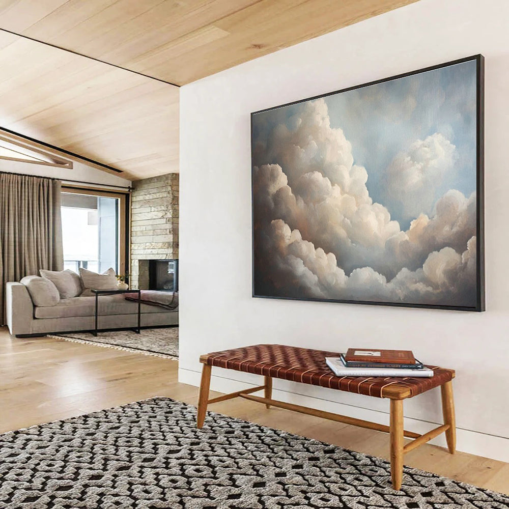 Cloud Oil Painting for Serene Bedroom Ceiling Overlooks DLZ2566