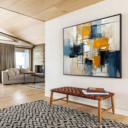 Geometric Color - Block Abstract Art for Modern Office Break Rooms DLZ2567