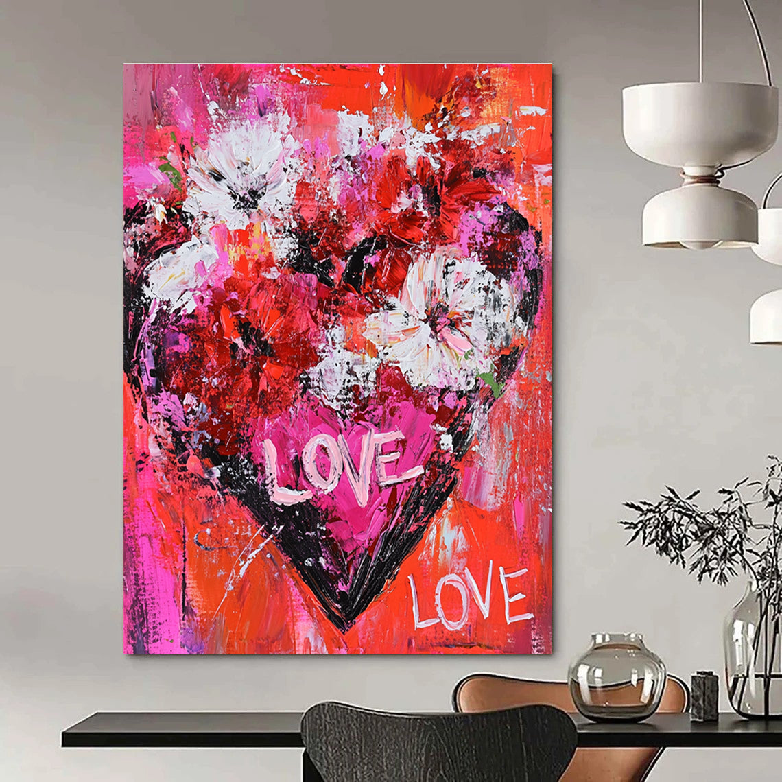 Romantic Heart of Love Art for Bedroom & Wedding Venue STSC680