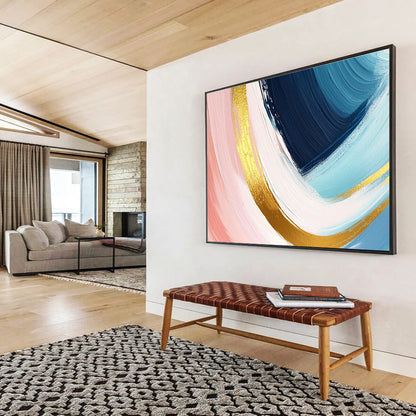 Soft Colorful Brushstrokes Art for Cozy Café & Bohemian - Style Home SC443