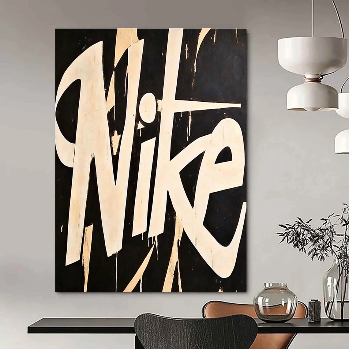Black and White Nike Graffiti for Streetwear Store & Urban Art Studio STSC1139