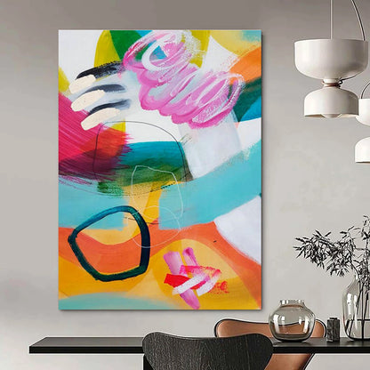 Colorful Dynamic Art for Fitness Studio Wall Motivators DLZ0099