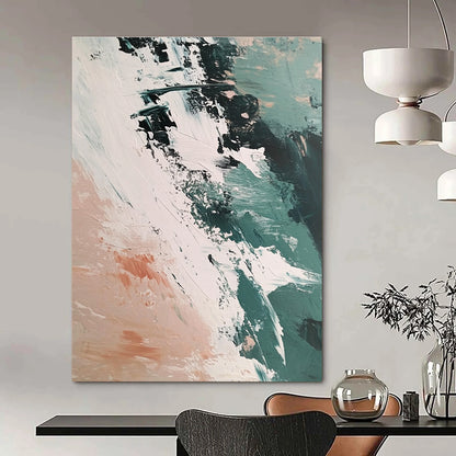 Abstract Green and White Art for Contemporary Art Studio & Creative Home Office STSC1437
