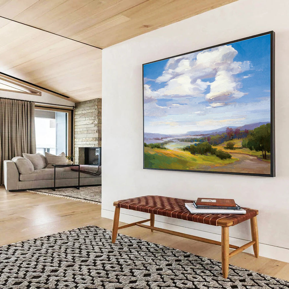 Pastoral Landscape Oil Painting for Cozy Country Kitchen DLZ2818