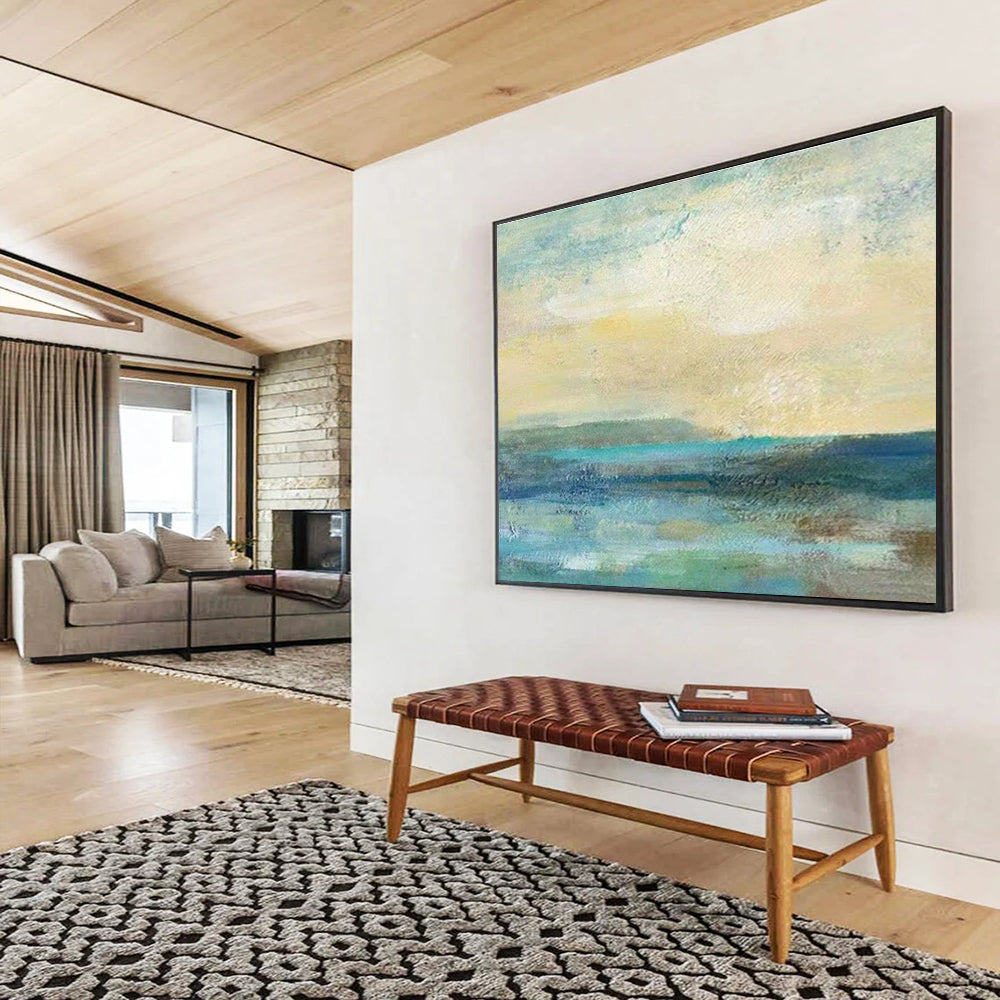 Light - Color Seaside Abstract Art for Relaxing Beach House DLZ2819