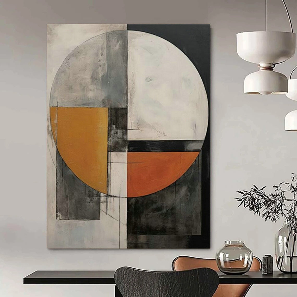 Circular Color - Block Abstract Art for Creative Agency & Art - Loving Lounge DLZ2123