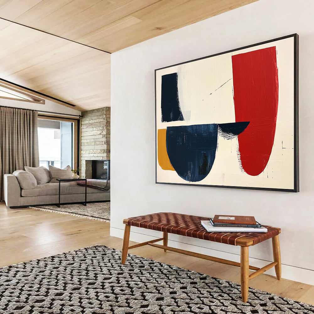 Color - Block Abstract Art for Modern Office Lobby & Contemporary Home Living Room SC490