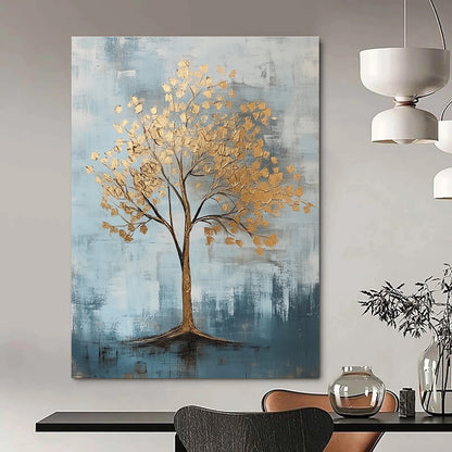 Golden Tree Abstract for Art - Loving Living Room & Wellness Center STSC838