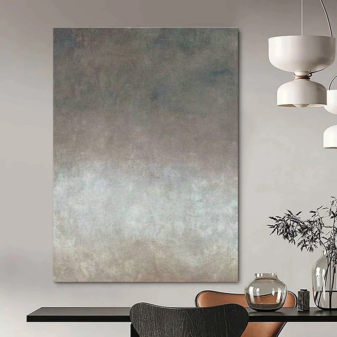 Gradient Neutral Abstract for Scandinavian - Style Yoga Studio & Minimalist Dining Room DLZ0885