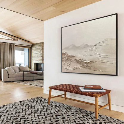 Beige Mountain Relief Art for Neutral - Toned Hallway DLZ2849