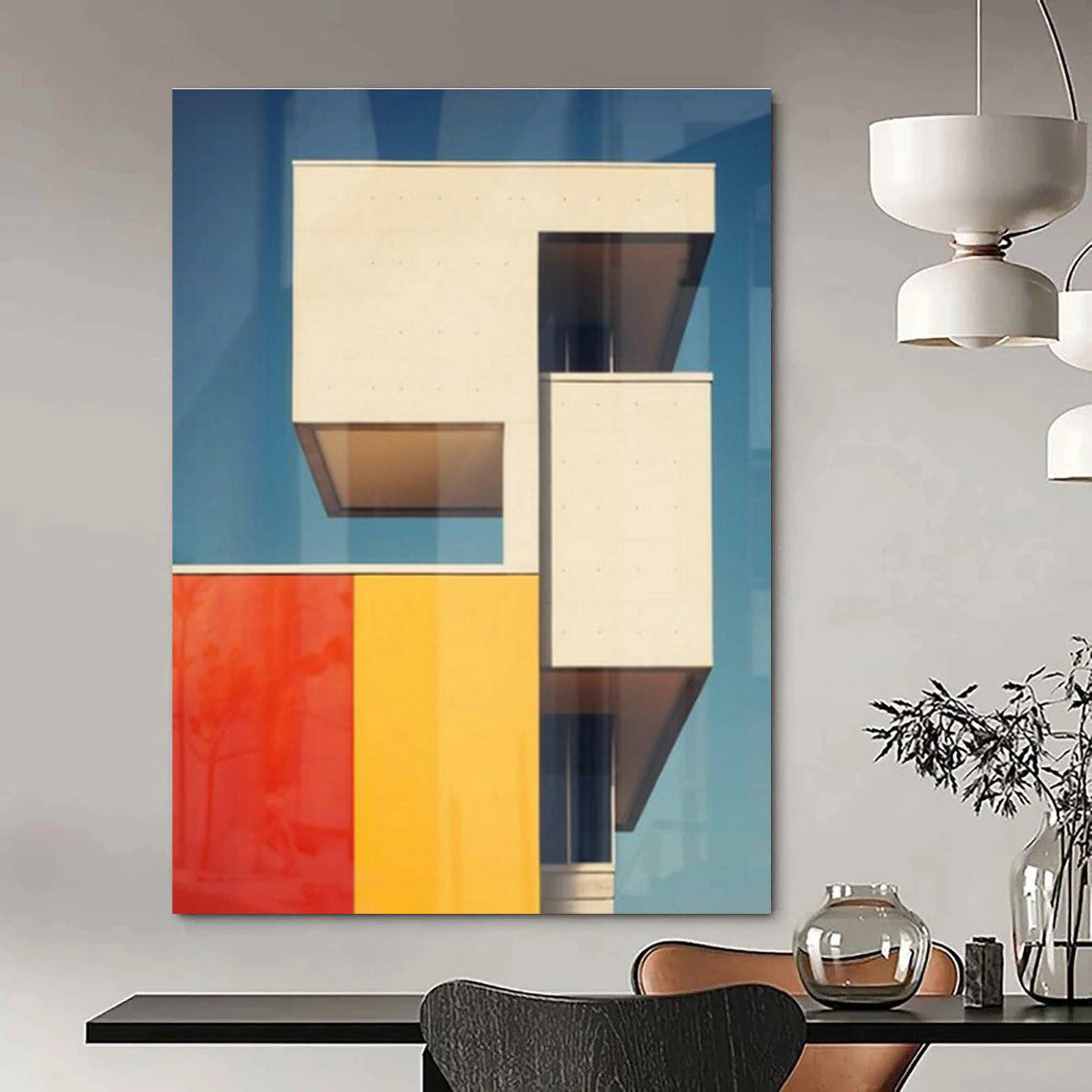 Geometric Architecture Abstract Art for Architectural Firm & Modern Art Café DLZ1944