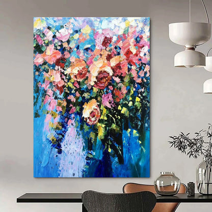 Colorful Flower Bouquet Oil Painting for Romantic Wedding Venue & Garden - Inspired Café DLZ1356