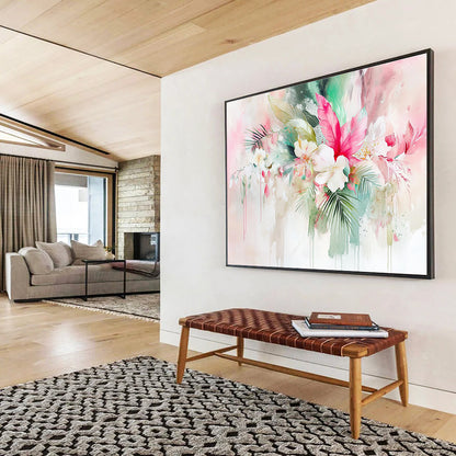 Watercolor Floral Bouquet Art for Romantic Wedding Venue & Feminine Home Salon SC290