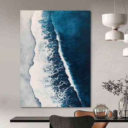 Aerial View of Blue Ocean Waves for Coastal Home Office & Relaxing Spa STSC531