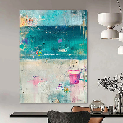 Colorful Beach Abstract for Coastal Home & Art - Themed Restaurant STSC1101