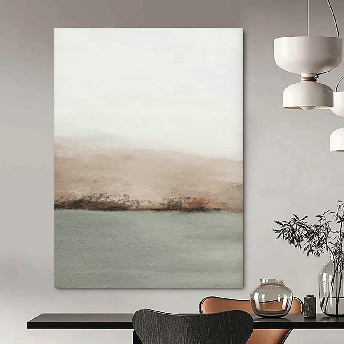 Minimalist Waterfront Art for Coastal - Inspired Café & Nature Lover’s Bedroom DLZ0725