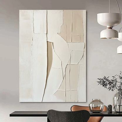 Textured White Abstract Architectural Abstract Art for Modern Home Hallway & Contemporary Art Gallery STSC1467