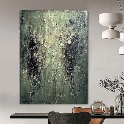 Textured Green Abstract for Industrial - Chic Loft & Artistic Studio STSC587