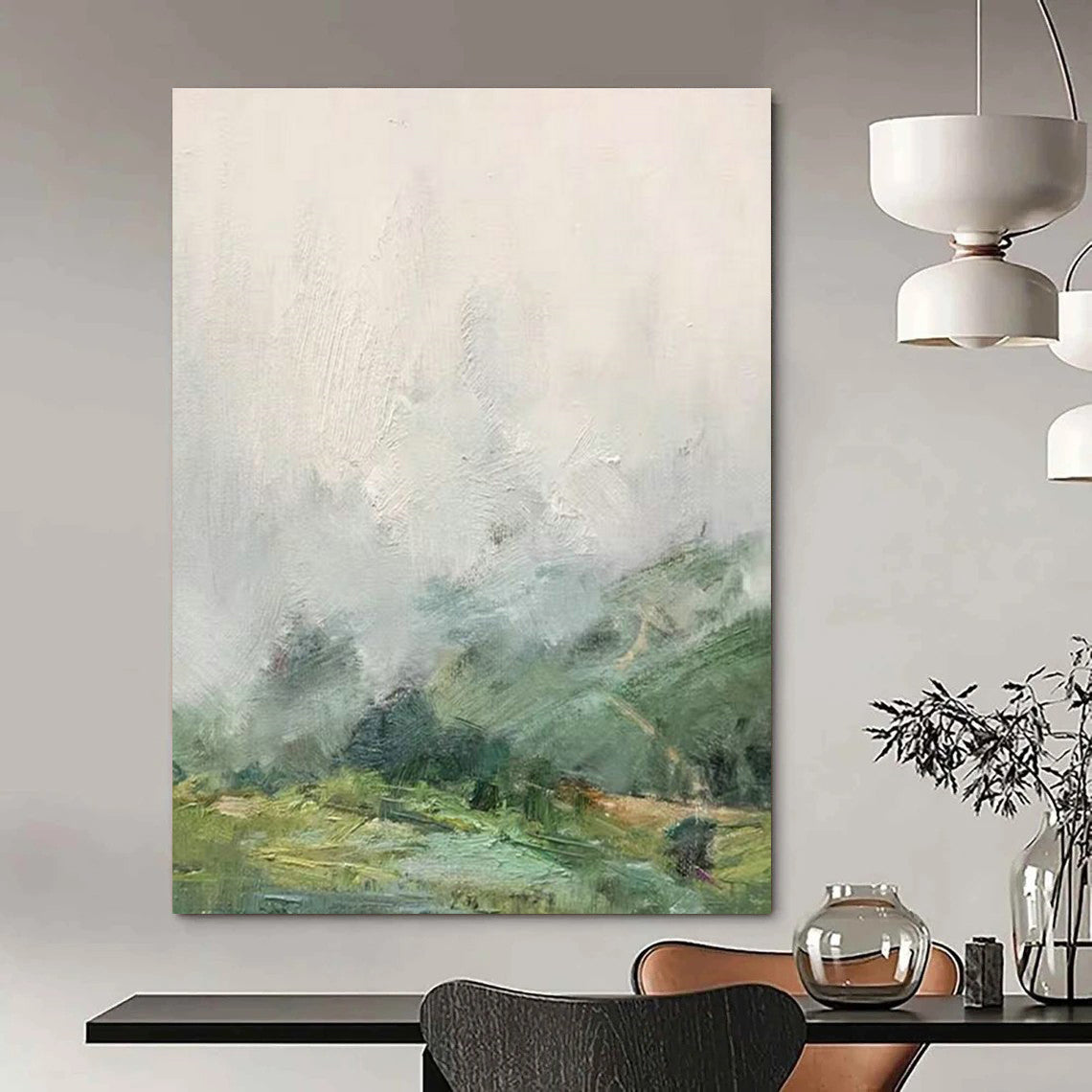 Misty Mountain Landscape Art for Nature - themed Spa & Rustic Cabin DLZ2241