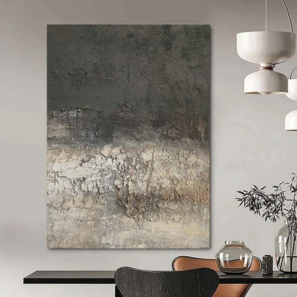 Gray - Brown Textured Art for Industrial Loft & Art Gallery Installation DLZ1844