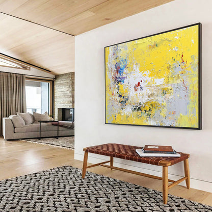 Yellow Abstract Chaos Art for Modern Café & Creative Studio SC370