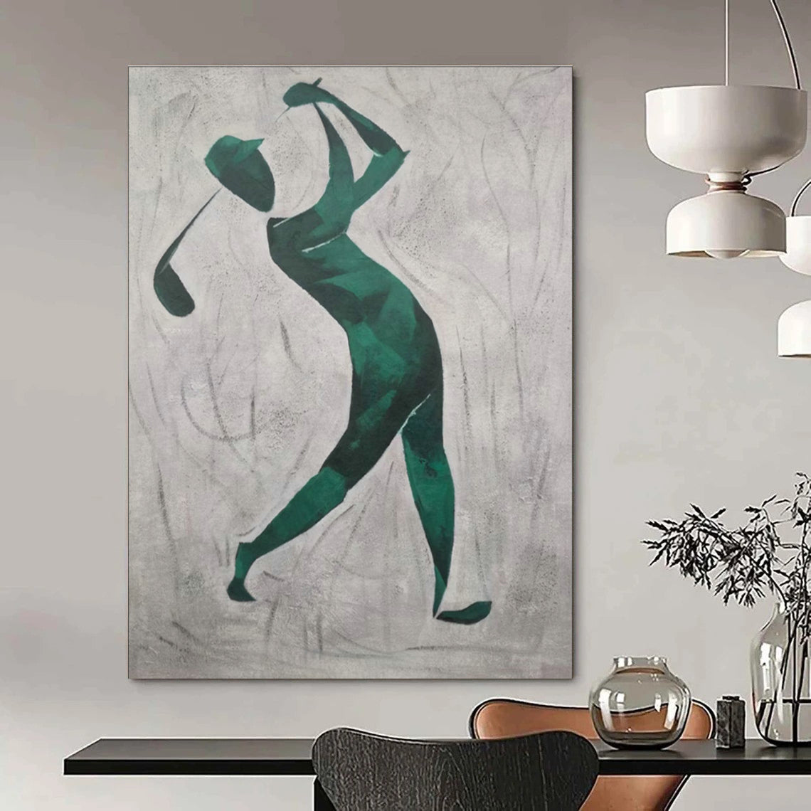 Golf Swing Silhouette Art for Sports - Themed Bar & Golf Club Lounge DLZ2261