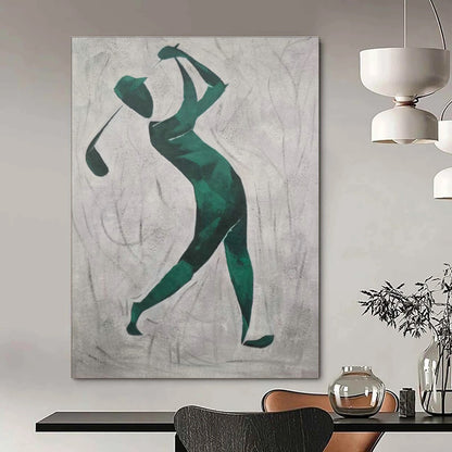 Golf Swing Silhouette Art for Sports - Themed Bar & Golf Club Lounge DLZ2261